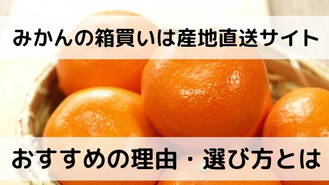 みかんは箱買いが安くておすすめ!選び方と日持ち方法 ｜ わびさび