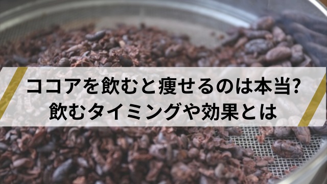 ココアダイエットの効果と飲むタイミング!  なぜ痩せるのか