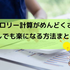 ダイエットのカロリー計算が面倒くさい